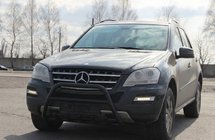 Mercedes ML W164 2005-2011 Pare-buffle WT003 Noir (Inox) photo 4