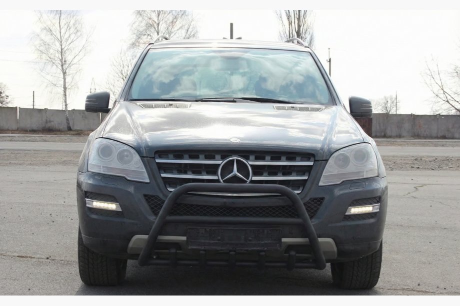 Mercedes ML W164 2005-2011 Pare-buffle WT003 Noir (Inox) Image