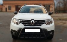 Renault Duster 2018-2024 Pare-buffle avec Inscription WT004 Noir (Inox) photo 3