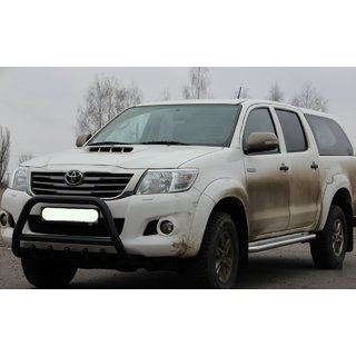 Pare-buffle WT003 Noir Inox Toyota Hilux 2006-2015 photo 3