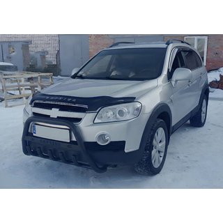 Pare-buffle WT004 Noir (Inox) Chevrolet Captiva 2006-2019 photo 1