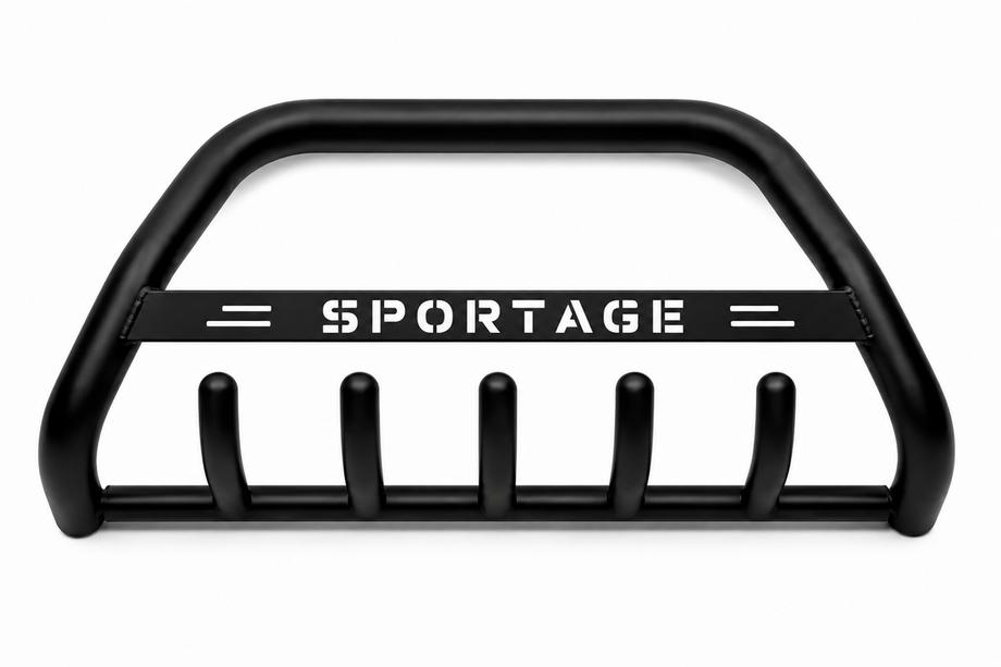 Kia Sportage 2004-2010 Pare-buffle WT004 Noir (Inox) Image