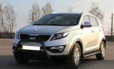 Kia Sportage 2010-2015 Pare-buffle WT004 Noir (Inox) photo 1
