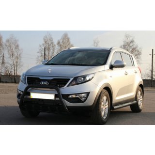 Pare-buffle WT004 Noir (Inox) Kia Sportage 2010-2015 photo 1