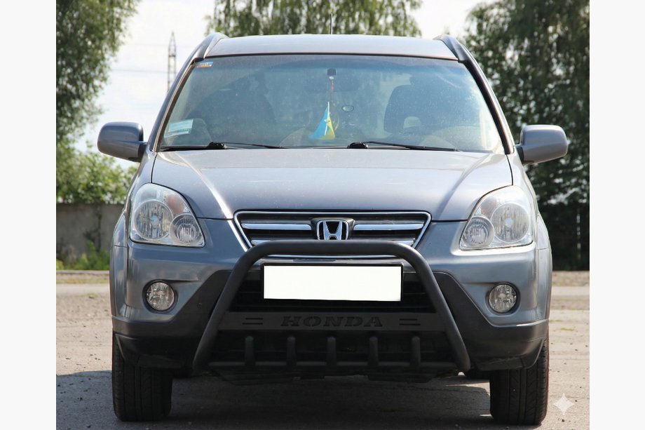 Honda CRV 2001-2006 Pare-buffle WT004 Noir (Inox) Image