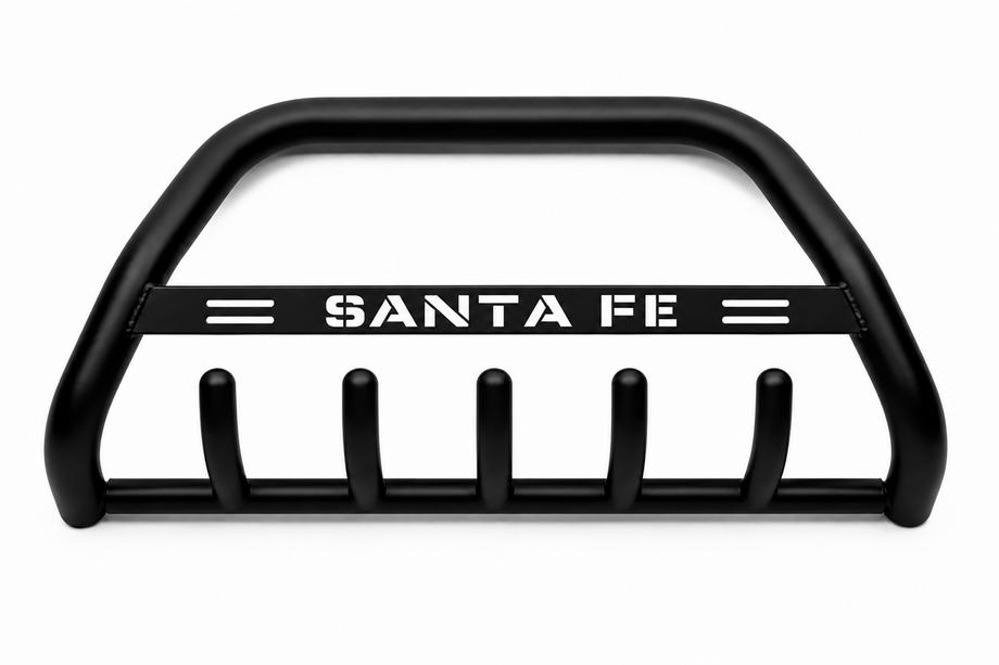 Hyundai Santa Fe 3 2012-2018 Pare-buffle WT004 Noir (Inox) Image