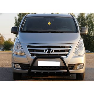 Pare-buffle WT004 Noir (Inox) Hyundai H300, H1, Starex 2008-2020 photo 1