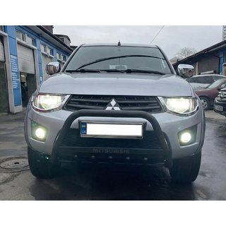 Pare-buffle WT004 Noir (Inox) Mitsubishi L200 2006-2015 photo 2