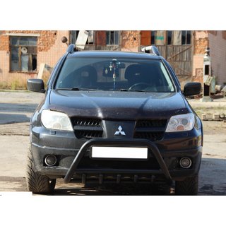 Pare-buffle WT003 Noir Inox Mitsubishi Outlander 2001-2006 photo 3