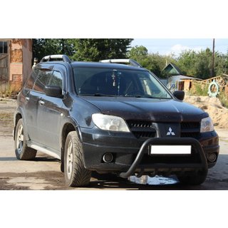 Pare-buffle WT003 Noir Inox Mitsubishi Outlander 2001-2006 photo 1
