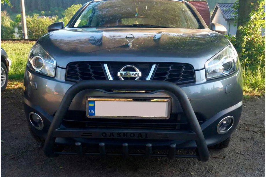 Nissan Qashqai 2007-2010 Pare-buffle WT004 Noir (Inox) Image