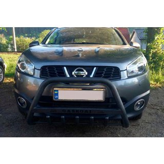 Pare-buffle WT004 Noir (Inox) Nissan Qashqai 2010-2014 photo 2