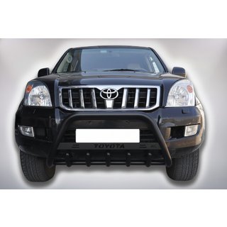 Pare-buffle WT004 Noir (Inox) Toyota Land Cruiser Prado 120 2002-2009 photo 1