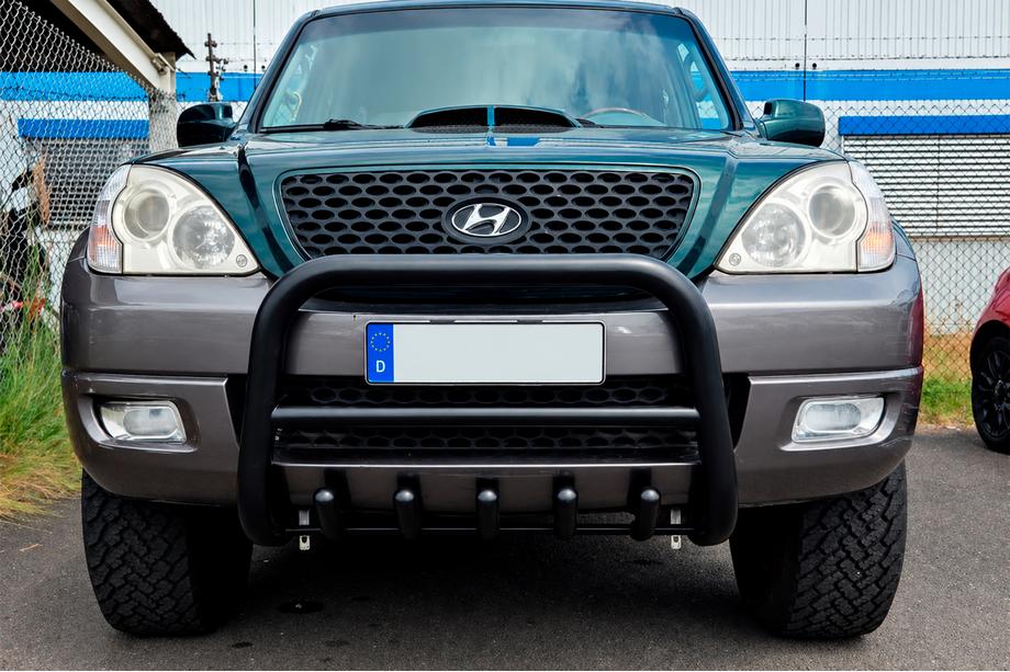 Hyundai Terracan 2001-2007 Pare-buffle WT003 Noir Inox Image