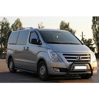 Pare-buffle WT003 Noir Inox Hyundai H300, H1, Starex 2008-2020 photo 4