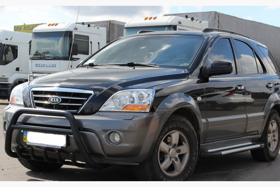 Kia Sorento I BL 2002-2009 Pare-buffle WT003 Black-2 (Inox) Image