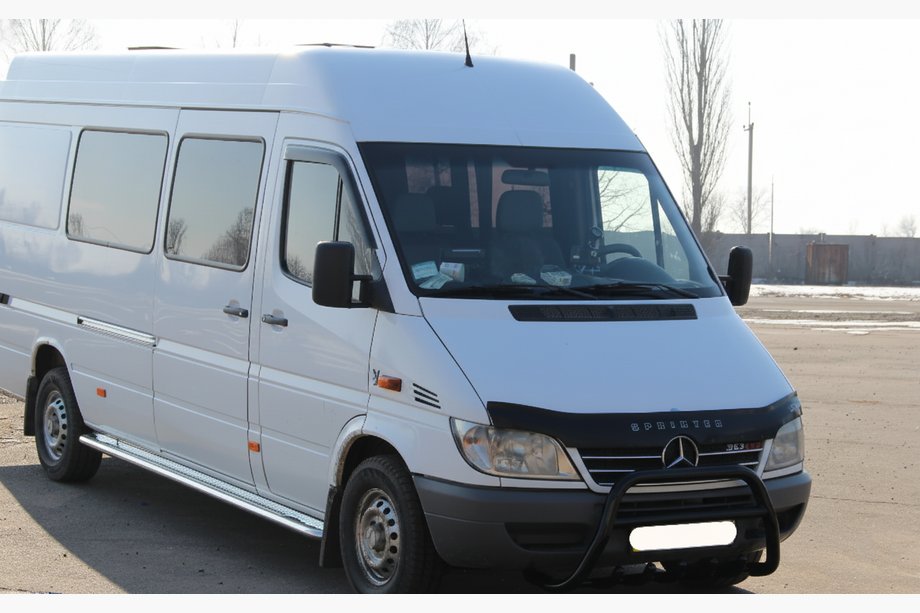 Mercedes Sprinter W901/902/903/904/905 1995–2006 Pare-buffle WT003 Noir (Inox) Photo 4