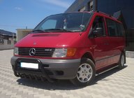 Mercedes Vito W638 1996-2003 Pare-buffle WT003 Noir (Inox) photo 3