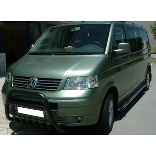 Pare-buffle WT003 Noir (Inox) Volkswagen T5 Caravelle 2004-2010 photo 3