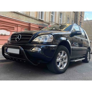 Pare-buffle WT003 Noir (Inox) Mercedes ML W163 1997-2005 photo 4