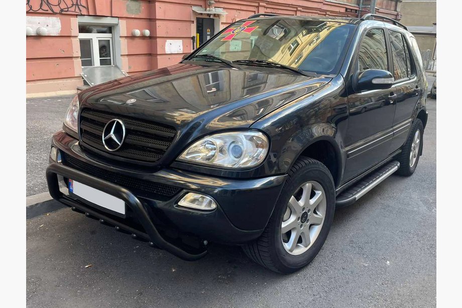 Mercedes ML W163 1997-2005 Pare-buffle WT003 Noir (Inox) Photo 1