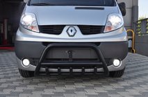 Renault Trafic 2001–2015 Pare-buffle WT003 Noir (Inox) photo 1