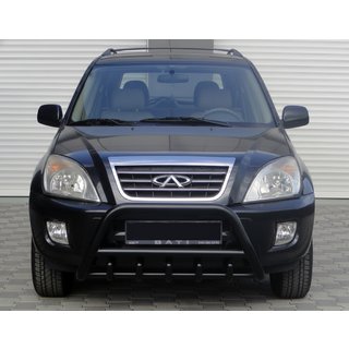 Pare-buffle WT003 Noir Inox Chery Tiggo 1 2005-2016 photo 1