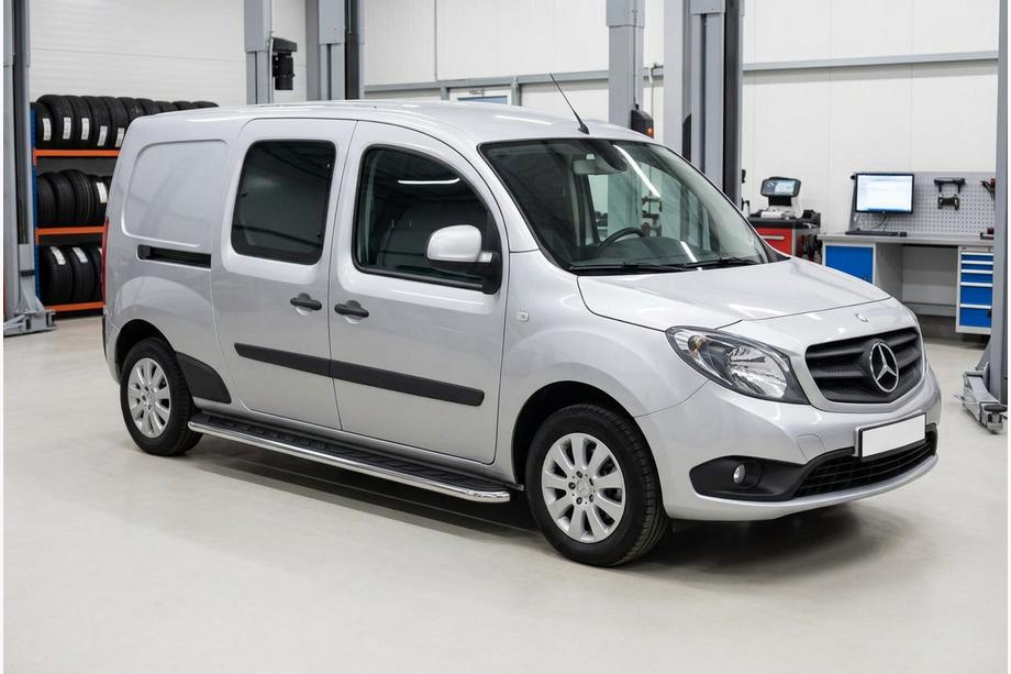 Mercedes Citan 2013-2021 Marchepieds Latéraux Maydos V1 (2 pcs, Aluminium & Inox) Image