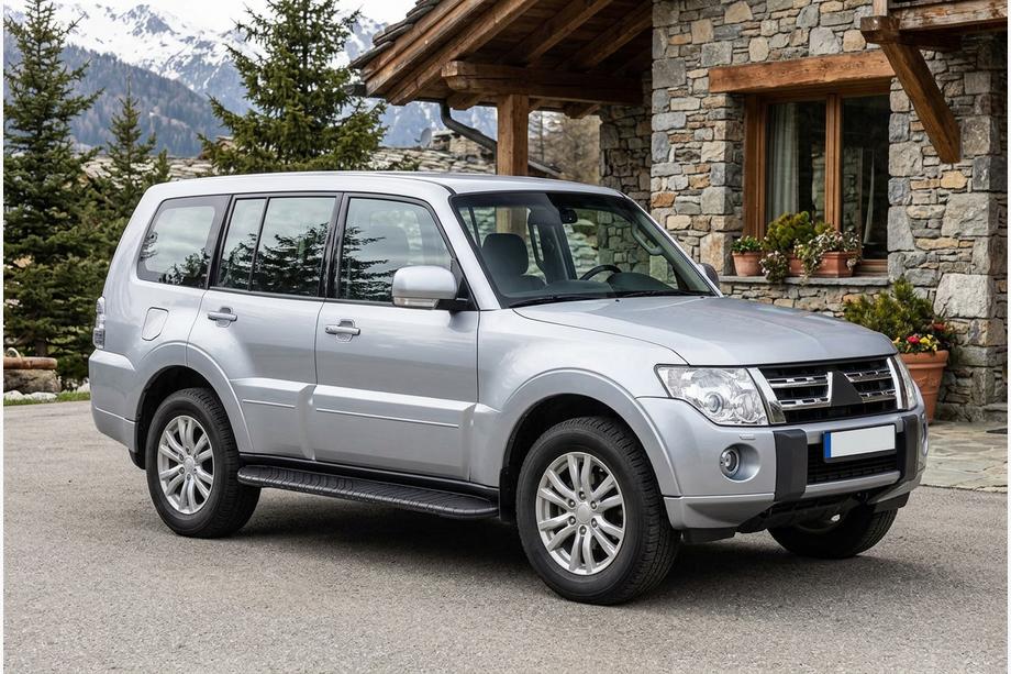 Mitsubishi Pajero Wagon IV 2006-2021 Marchepieds Latéraux Bosphorus Black (2 pcs, Aluminium) Image