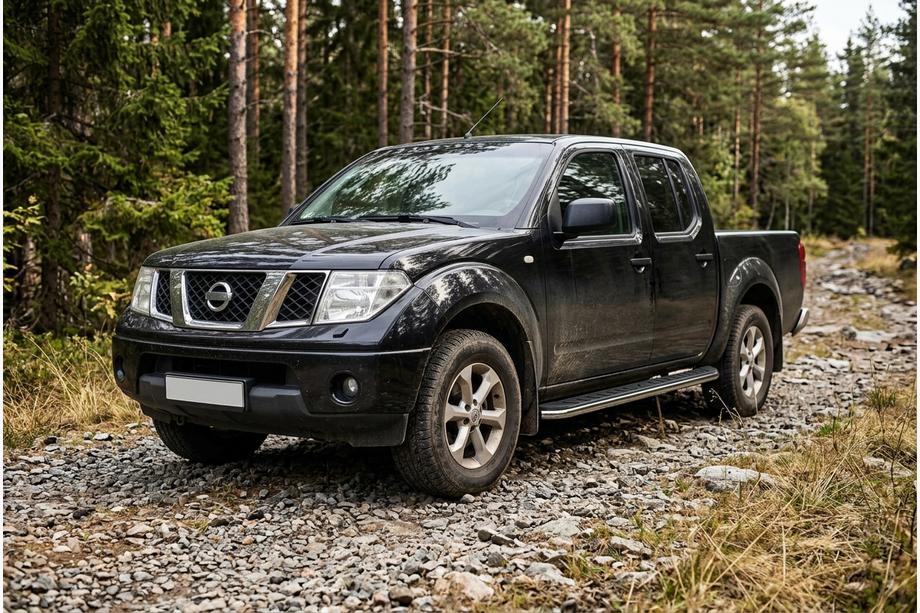 Nissan Navara 2006-2015 Marchepieds Latéraux Maydos V1 (2 pcs, Aluminium & Inox) Image