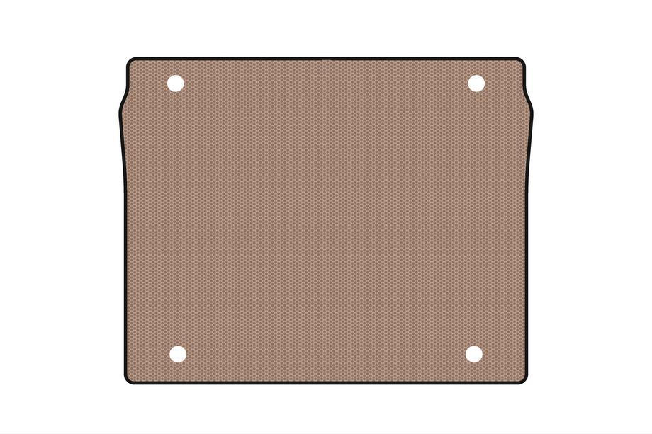 Fiat Doblo II 2010-2022 Tapis de coffre en caoutchouc Carsuit (5 places/Empattement court, beige) Photo 1