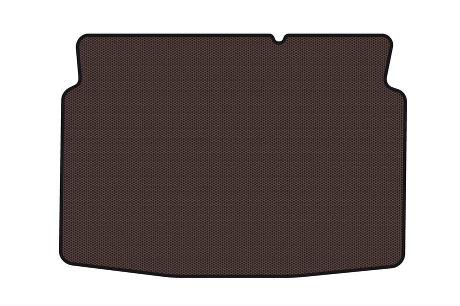 Peugeot 207 2006–2014 Tapis de coffre en caoutchouc Carsuit (HB, 5 portes, marron) Photo 1