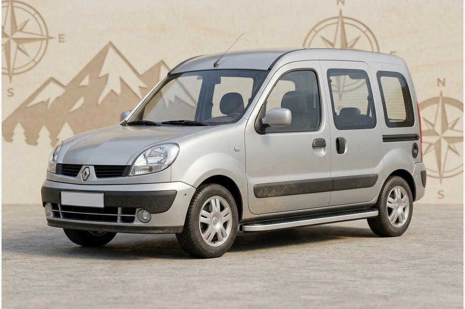 Renault Kangoo 1998-2008 Marchepieds Latéraux Tayga Grey (2 pcs, Aluminium) Image