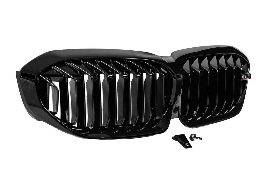 BMW 3 Series G20/G21 2018- Grilles M-Look V1 (2018-2022, Noir Brillant) Sans emplacement pour caméra Photo 4