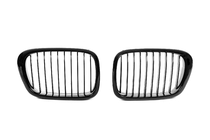 BMW 5 Series E39 1996-2003 Grilles de calandre type haricots 1-Bar (2000-2003, noir brillant) photo 2