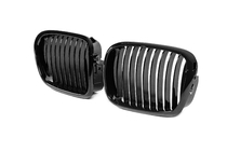 BMW 5 Series E39 1996-2003 Grilles de calandre type haricots 1-Bar (2000-2003, noir brillant) photo 3