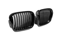 BMW 5 Series E39 1996-2003 Grilles de calandre type haricots 1-Bar (2000-2003, noir brillant) photo 4