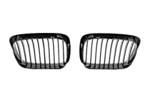 BMW 5 Series E39 1996-2003 Grilles de calandre type haricots 1-Bar (2000-2003, noir brillant) photo 5
