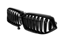 BMW 6 Series G32 2017- Grilles de calandre 1-Bar (2020-2023, Noir Brillant) photo 3
