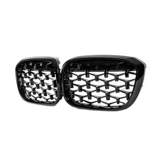 Grilles de calandre Diamond Black (2018-2021, encadrement noir) BMW X3 G01 2018- photo 3