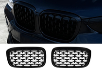 BMW X4 G02 2018- Grilles de calandre Diamond Black (2018-2021, encadrement noir) photo 1