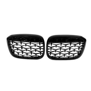 Grilles de calandre Diamond Black (2018-2021, encadrement noir) BMW X4 G02 2018- photo 2