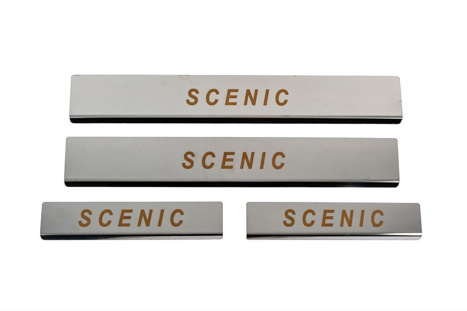 Renault Scenic/Grand 2009-2016 Seuils de porte Carmos (4pcs, inox) Image