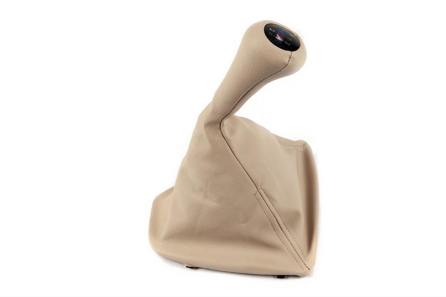 BMW 3 Series E92/E93 2006–2013 Pommeau de levier de vitesse avec soufflet 25118037308 beige (6 vitesses) Image