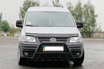 Volkswagen Caddy 2004-2010 Pare-buffle WT004 Noir (Inox) photo 2