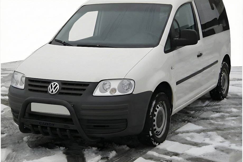 Volkswagen Caddy 2004-2010 Pare-buffle WT004 Noir (Inox) Image