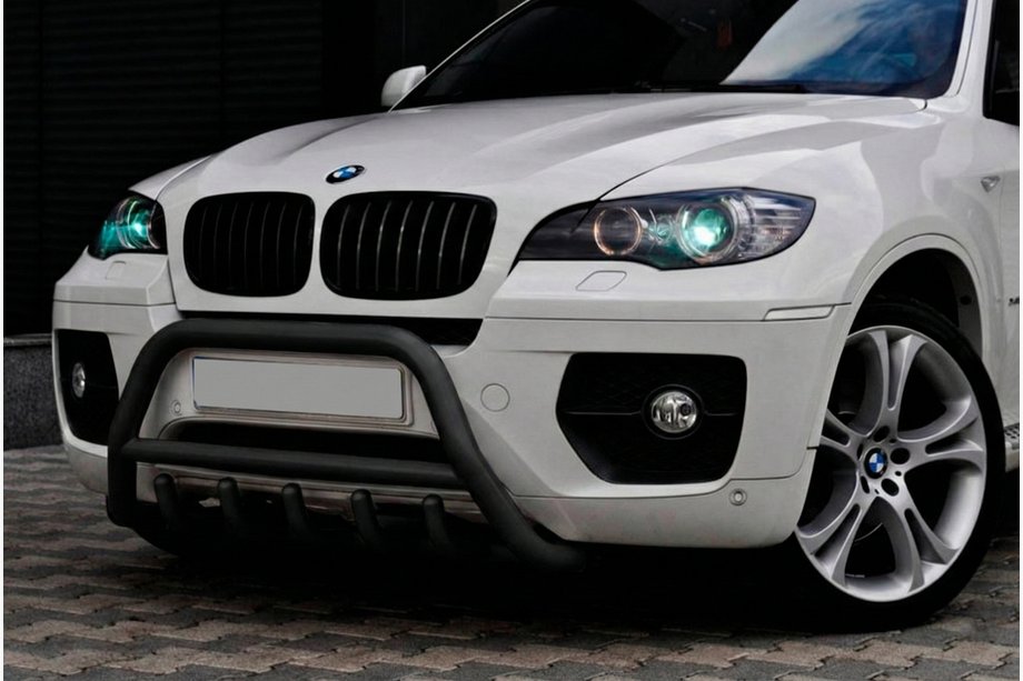 BMW X6 E71 2008–2014 Pare-buffle WT003 Noir Inox Image