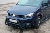 Volkswagen Caddy 2010-2015 Pare-buffle WT003 Noir Inox photo 1