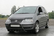 Volkswagen Sharan 1995-2010 Pare-buffle WT004 Noir (Inox) photo 3