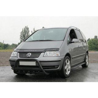 Pare-buffle WT004 Noir (Inox) Volkswagen Sharan 1995-2010 photo 3